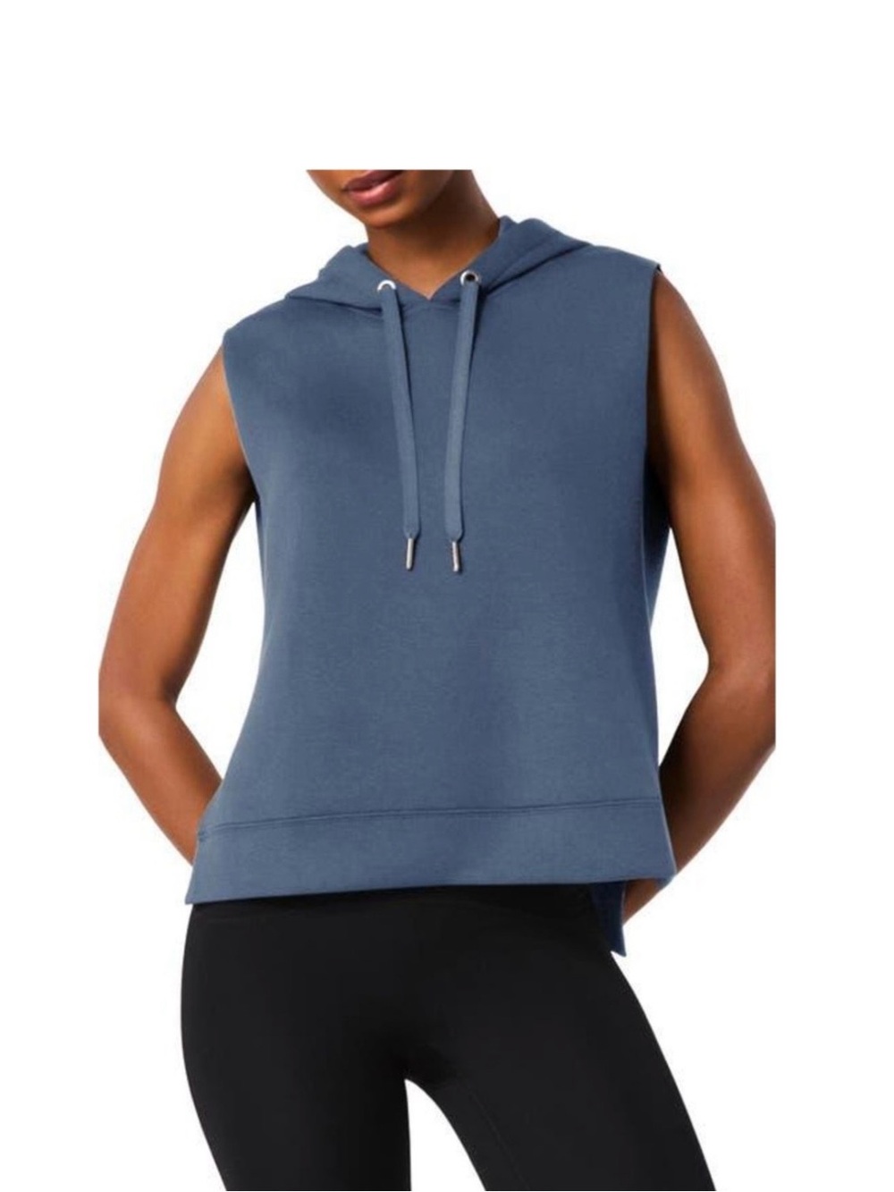 SPANX Air Essential Sleeveless Hoodie - Slate Blue